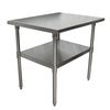 Bk Resources Work Table 16/304 Stainless Steel With Galvanized Undershelf 30"Wx24"D CTT-3024